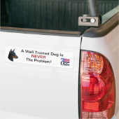 Een goed opgeleide hond - zwart bumpersticker (Op Truck)