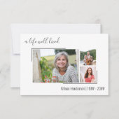 Een goed oplevende gesplitste rand 3 foto begrafen bedankkaart (Voorkant)