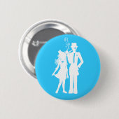 Een goed stijlvol paar ronde button 5,7 cm (Voorkant /achterkant)