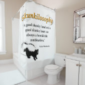 Een goed stinkhoofd en een goed stinkhart douchegordijn (In situ)