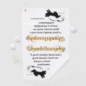 Een goed stinkhoofd en een goed stinkhart golfhanddoek (Insitu)