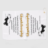 Een goed stinkhoofd en een goed stinkhart golfhanddoek (Horizontaal)