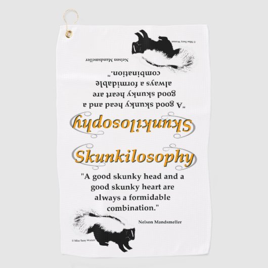 Een goed stinkhoofd en een goed stinkhart golfhanddoek (Voorkant)