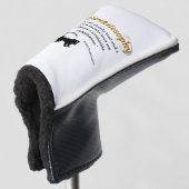 Een goed stinkhoofd en een goed stinkhart golfheadcover (3/4 voorkant)