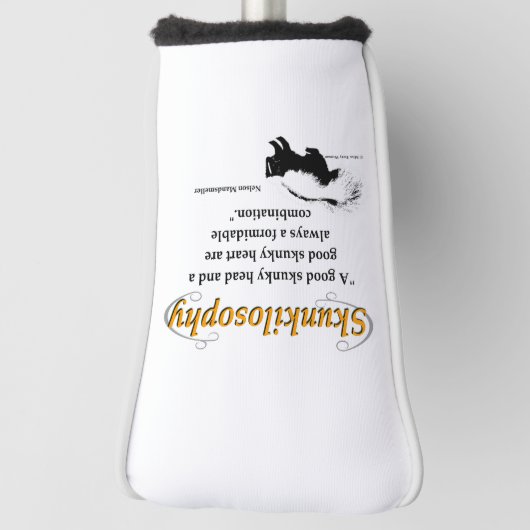 Een goed stinkhoofd en een goed stinkhart golfheadcover (Draai 90)