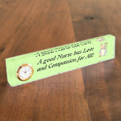 Een goed verpleegkundig bureau bord naambordje (Zijkant)