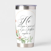 Een goed werk, Roze tulp lijst Geïsoleerde Drinkbeker (Links)