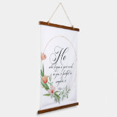 Een goed werk, Roze tulp lijst Hangend Wandkleed (Gebogen)