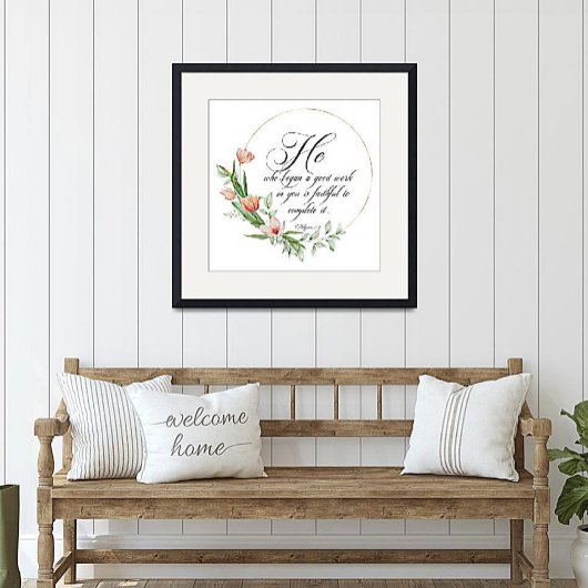 Een goed werk, Roze tulp lijst Poster