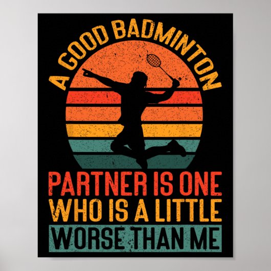 Een goede badmintonpartner is een beetje erger dan poster (Voorkant)