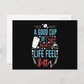 Een goede beker van koffie maakt het leven beter briefkaart (Voorkant / Achterkant)