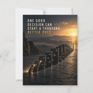 Eén goede beslissing kaart