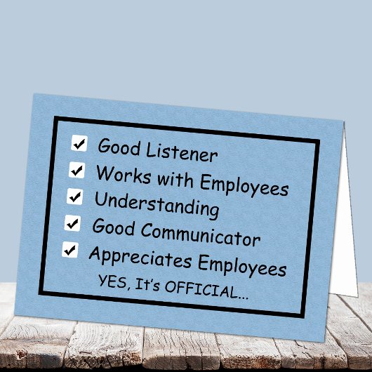 Een goede Boss's Day Kaart