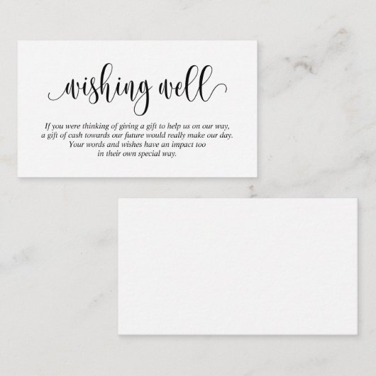 Een goede bruiloft, een moderne Script Enclosure C Informatiekaartje (Voorkant / Achterkant)