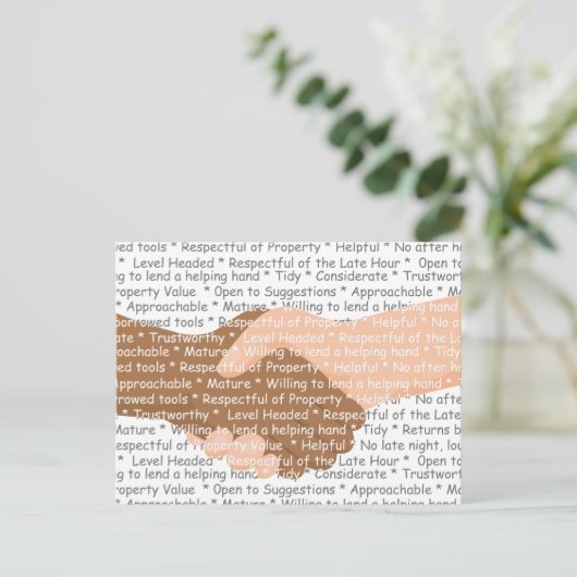 Een goede buur zijn briefkaart (Staand voorkant)