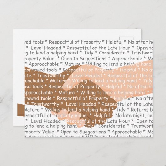 Een goede buur zijn briefkaart (Voorkant / Achterkant)