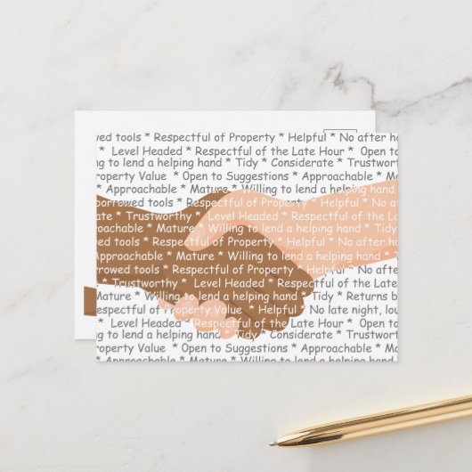 Een goede buur zijn briefkaart (Voorkant / Achterkant in situ)