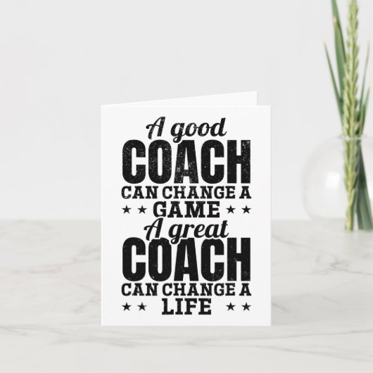 Een goede coach kan een wedstrijd veranderen als e kaart (Voorkant)