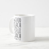 Een goede coach kan een wedstrijd veranderen een g koffiemok (Voorkant links)