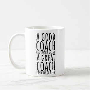 Een goede coach kan een wedstrijd veranderen een g koffiemok