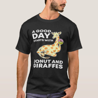 Een goede dag begint met donut Giraffe T-shirt