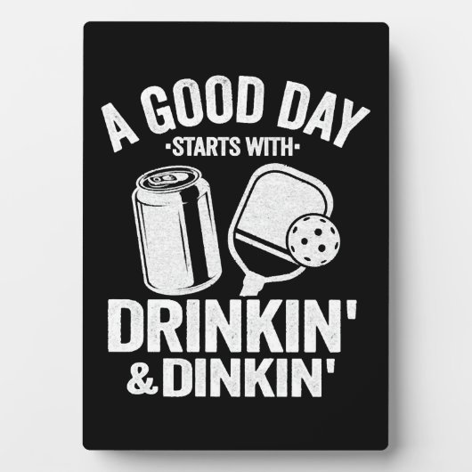 Een goede dag begint met Drink & dinking grappig Fotoplaat (voorkant)
