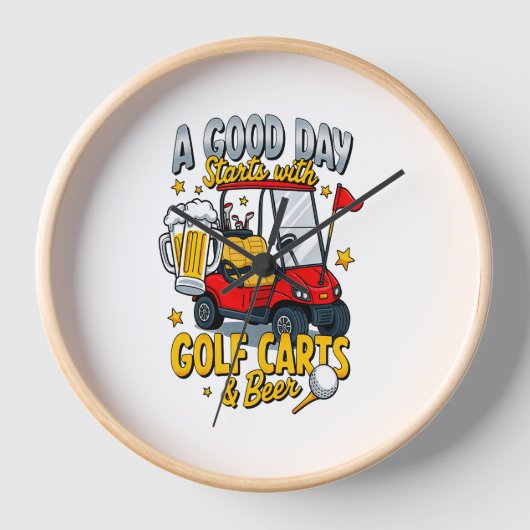 Een goede dag begint met golfkarretjes (Voorkant)