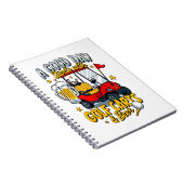 Een goede dag begint met golfkarretjes notitieboek (Rechterzijde)