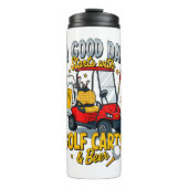 Een goede dag begint met golfkarretjes thermosbeker (Voorkant)