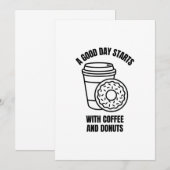 EEN GOEDE DAG BEGINT MET KOFFIE EN DONUT BEDANKKAART (Voorkant / Achterkant)