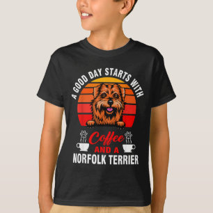 Een goede dag begint met koffie en een norfolk t-shirt