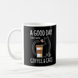 Een goede dag begint met koffie en katten Grappig  Koffiemok