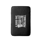 Een goede dag begint met koffie en pickleball badmat (Voorkant Verticaal)