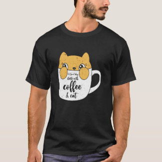 Een goede dag begint met koffie & kat koffiemok ka t-shirt