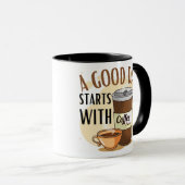 een goede dag begint met koffie mok (Voorkant rechts)