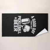 Een goede dag begint met Pickleball & Coffee Funny Badhanddoek (Badhanddoek)