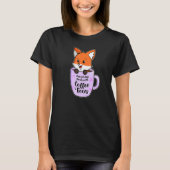 Een goede dag met koffie en vossen Fox Coffee 2 T-shirt (Voorkant)