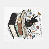 Een goede dag om een boek te lezen Cat Book Lover Fleece Deken (Voorkant (Horizontaal))