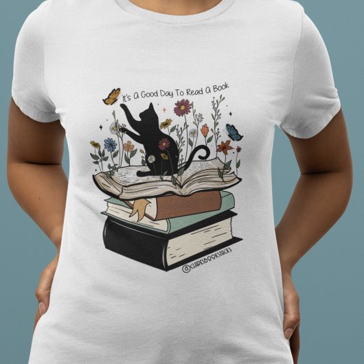 Een goede dag om een boek te lezen Cat Book Lover T-shirt