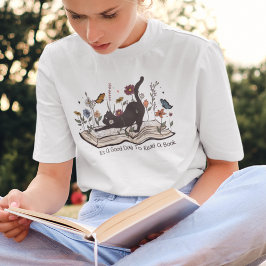 Een goede dag om een boek te lezen Cat Book Lover T-shirt
