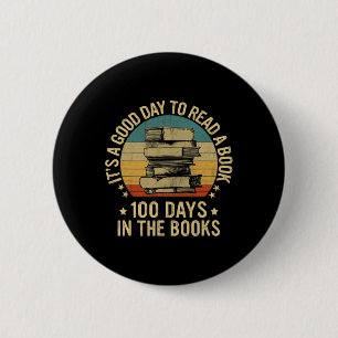Een goede dag om een boek te lezen liefhebbers 100 ronde button 5,7 cm