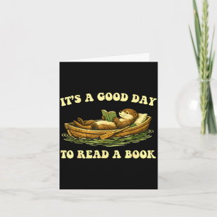 Een goede dag om een boek te lezen zeeotter leest kaart
