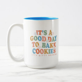 Een goede dag om koekjes te bakken tweekleurige koffiemok