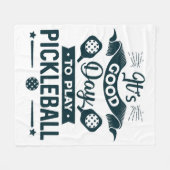 Een goede dag om Pickleball te spelen Fleece Deken (Voorkant (Horizontaal))