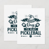 Een goede dag om Pickleball te spelen Informatiekaartje (Voorkant / Achterkant)