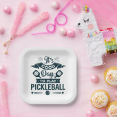 Een goede dag om Pickleball te spelen Papieren Bordje (Feest)