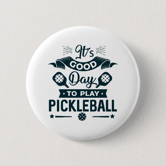 Een goede dag om Pickleball te spelen Ronde Button 5,7 Cm (Voorkant)