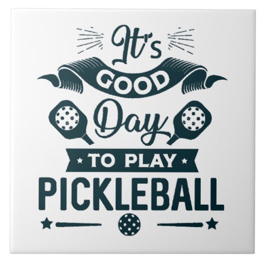 Een goede dag om Pickleball te spelen Tegeltje (Voorkant)