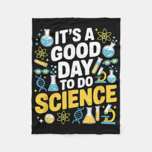 Een Goede Dag Om Wetenschap Leraar Minnaar School Fleece Deken