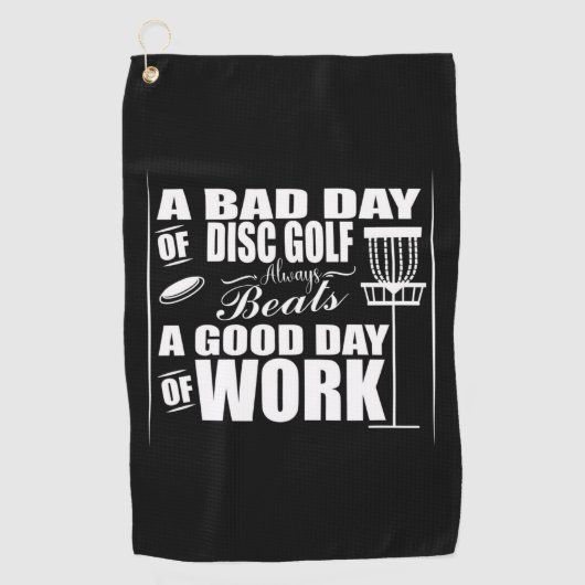 Een goede dag start met een schijfgolf golfhanddoek (Voorkant)